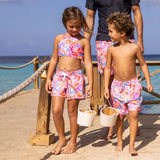 Blooming Sunset Sustainable Board Shorts - HoneyBug 
