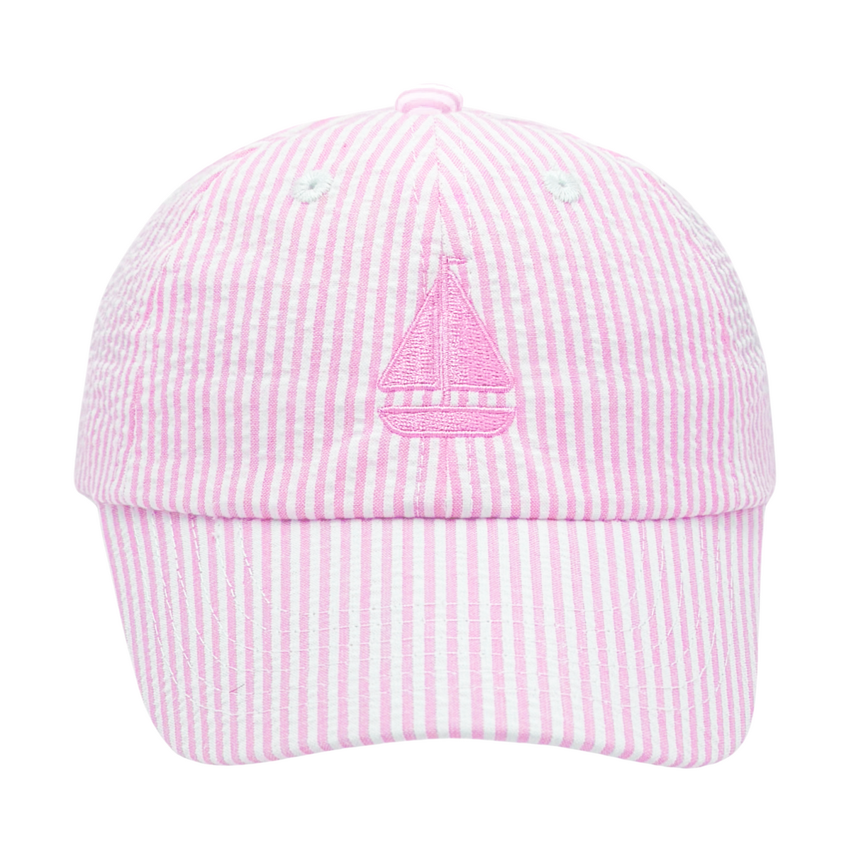 Pink Sailboat Bow Baseball Hat (Baby/Toddler, Youth)