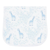 Blue Giraffe Print Burp Cloth - HoneyBug 