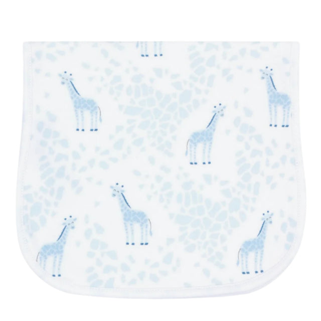 Blue Giraffe Print Burp Cloth - HoneyBug 