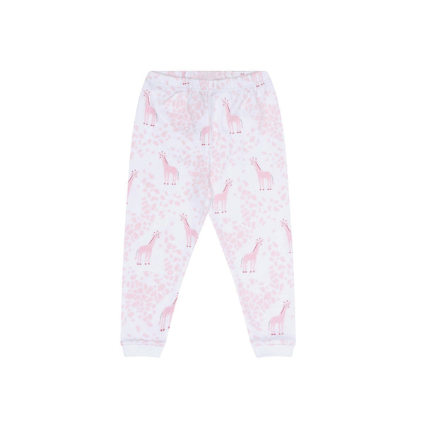 Pink Giraffe Print Pajama - HoneyBug 