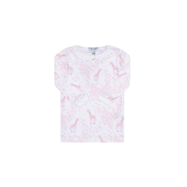 Pink Giraffe Print Pajama - HoneyBug 