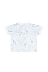 Blue Giraffe Print Diaper Cover Set - HoneyBug 