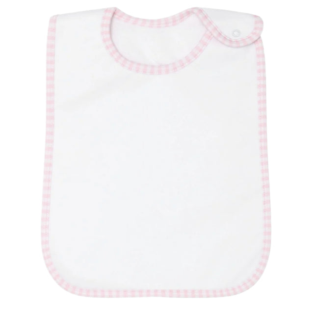 Pink Gingham Feeding Bib - HoneyBug 