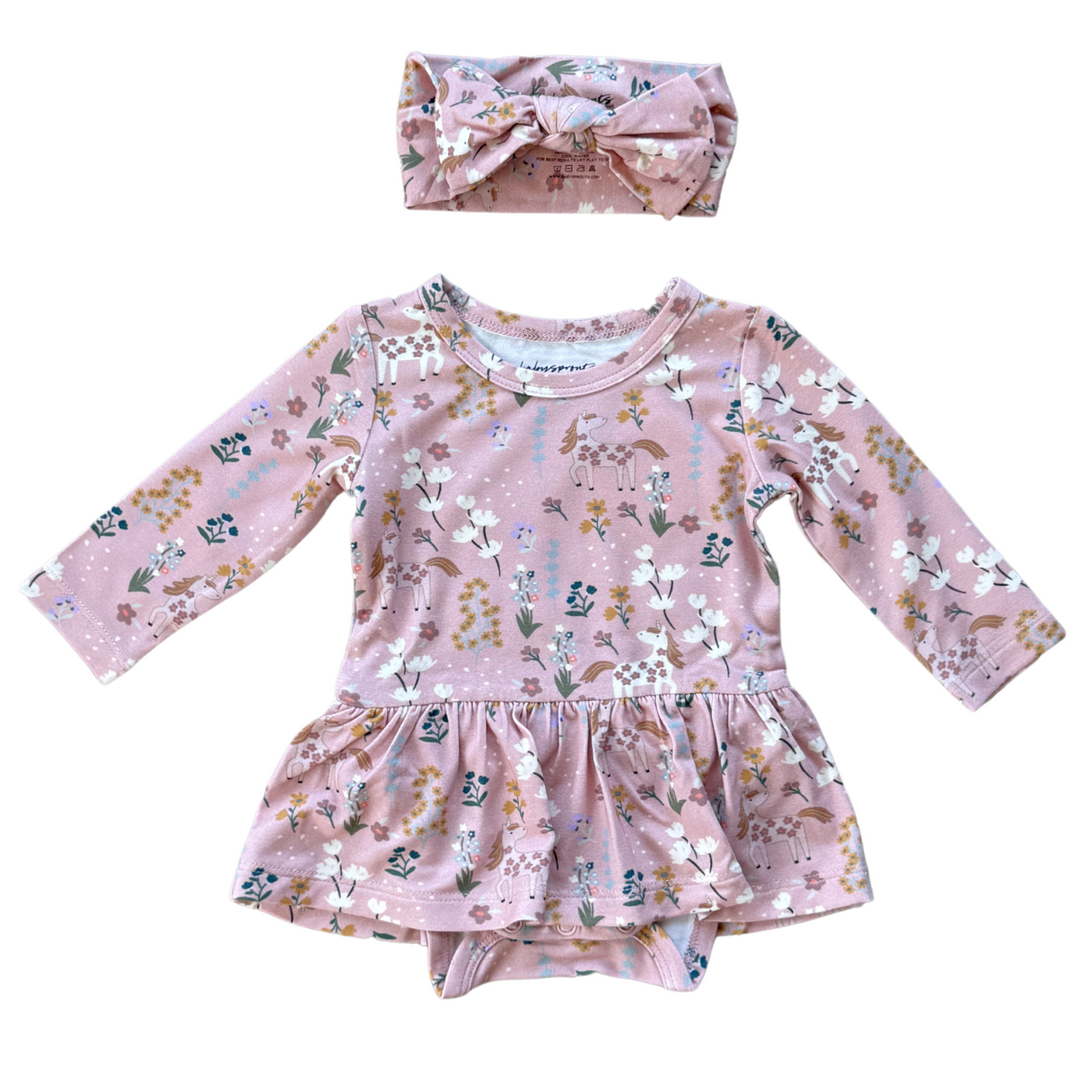 Girl's Bodysuit Dress Set - HoneyBug 