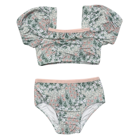 Girl's Puff Sleeve Swimsuit