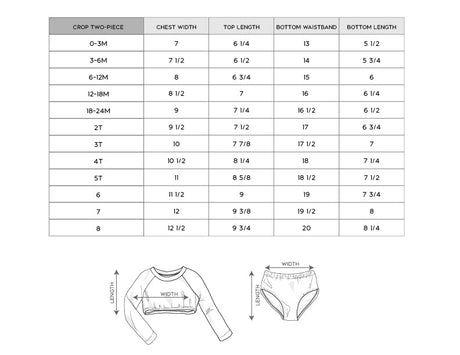 Girl's Crop Two-Piece Swimsuit