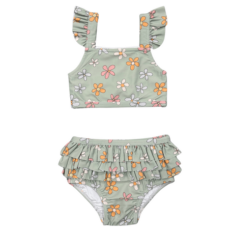 Girl's Two-Piece Ruffle Swimsuit