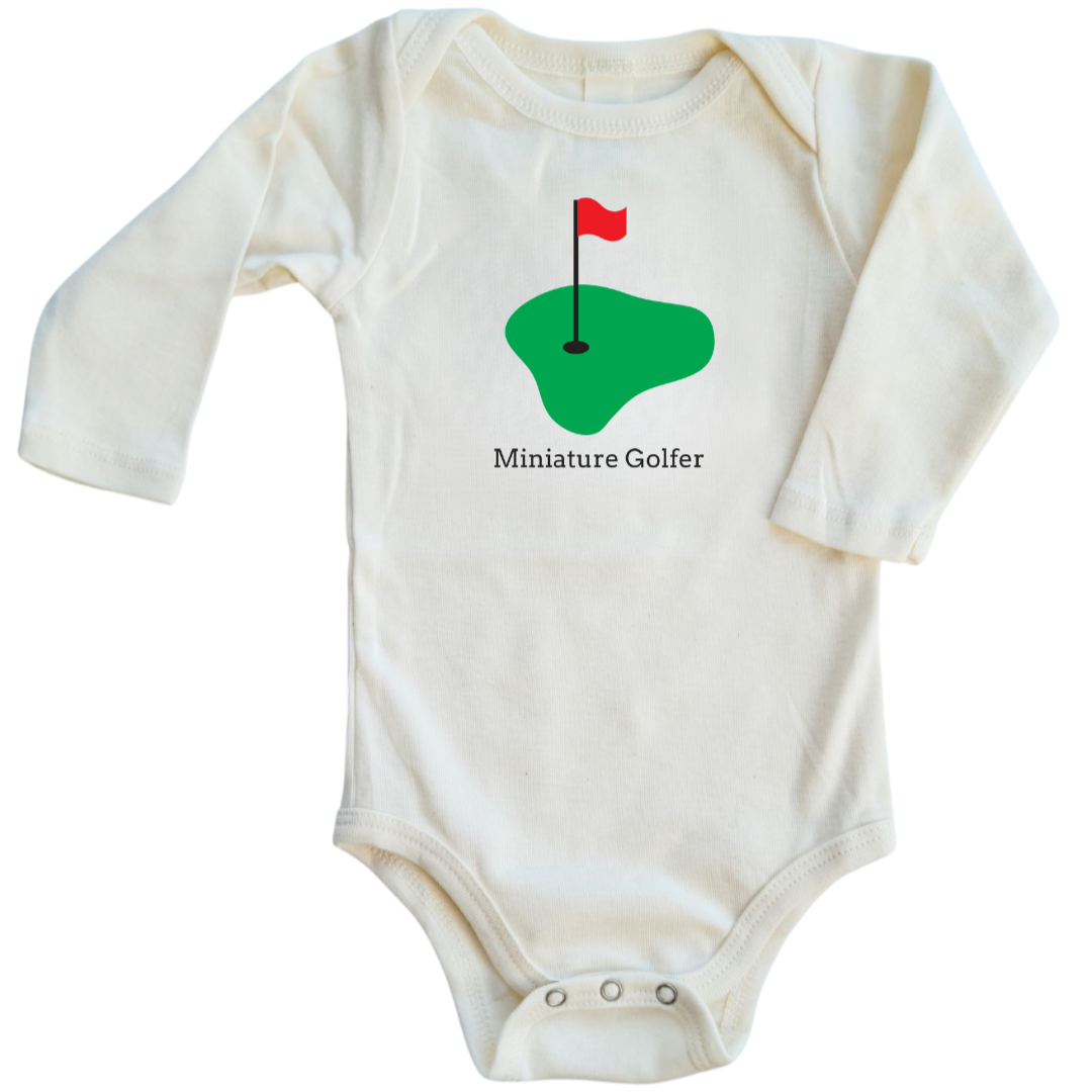Mini Golfer Long Sleeve Romper - HoneyBug 
