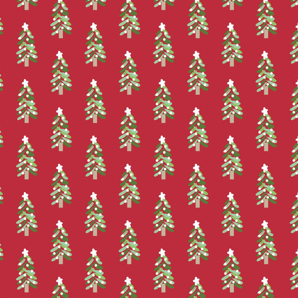 Grace Girls' Woven Pima Cotton Dress - Oh Christmas Tree Red - HoneyBug 