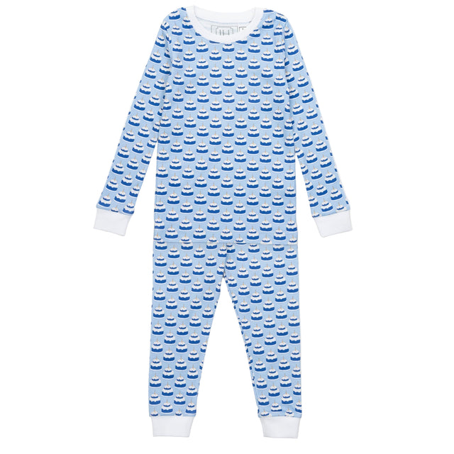 Grayson Boys' Pajama Pant Set - Birthday Cake Blue - HoneyBug 