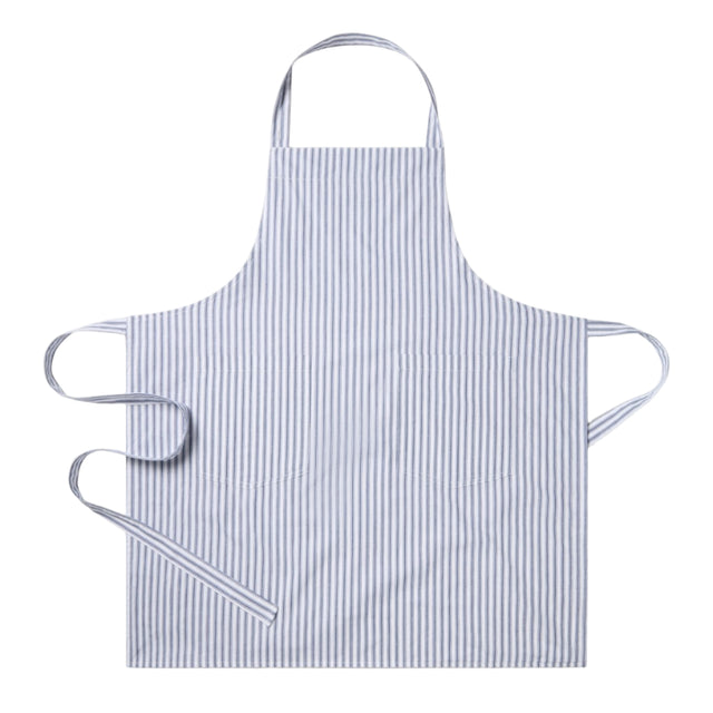 Adult Apron in Navy French Ticking - HoneyBug 