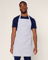Adult Apron in Navy French Ticking - HoneyBug 
