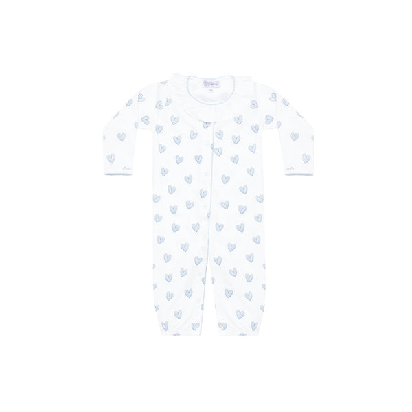 Blue Heart Print Converter Gown - HoneyBug 