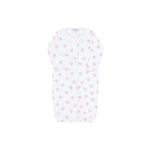 Pink Heart Print Converter Gown - HoneyBug 