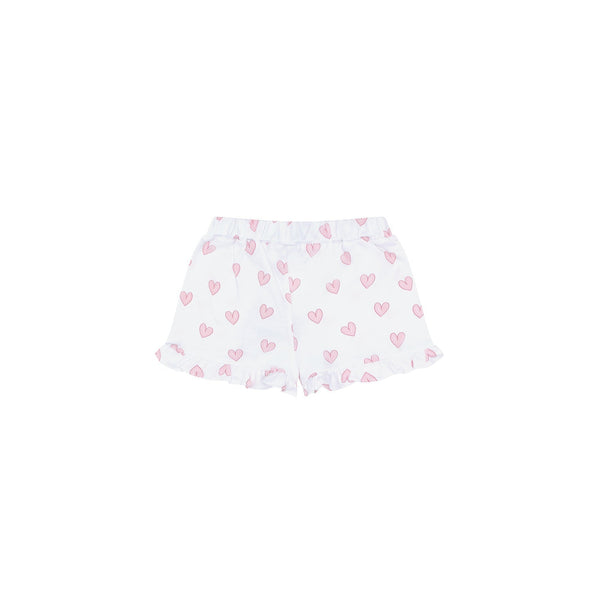 Pink Heart Print Shorts - HoneyBug 