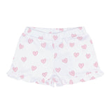 Pink Heart Print Shorts