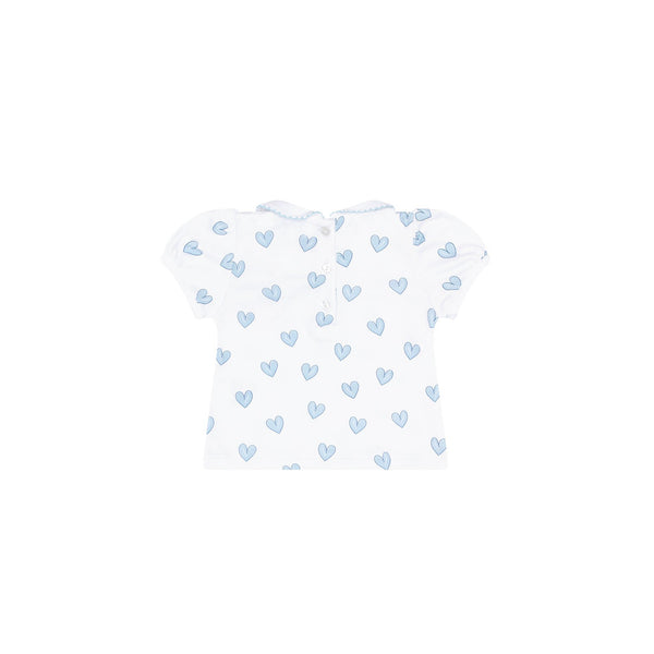 Blue Heart Print Diaper Cover Set - HoneyBug 