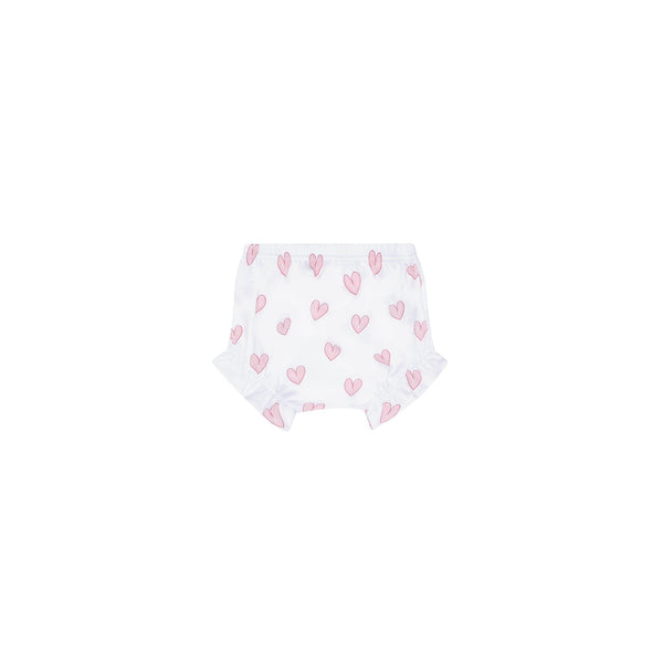 Pink Heart Print Diaper Cover Set - HoneyBug 