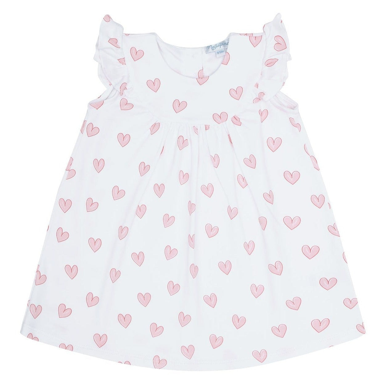 Pink Heart Print Scoop Neck Dress - HoneyBug 