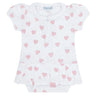 Pink Heart Print Onesie Dress - HoneyBug 