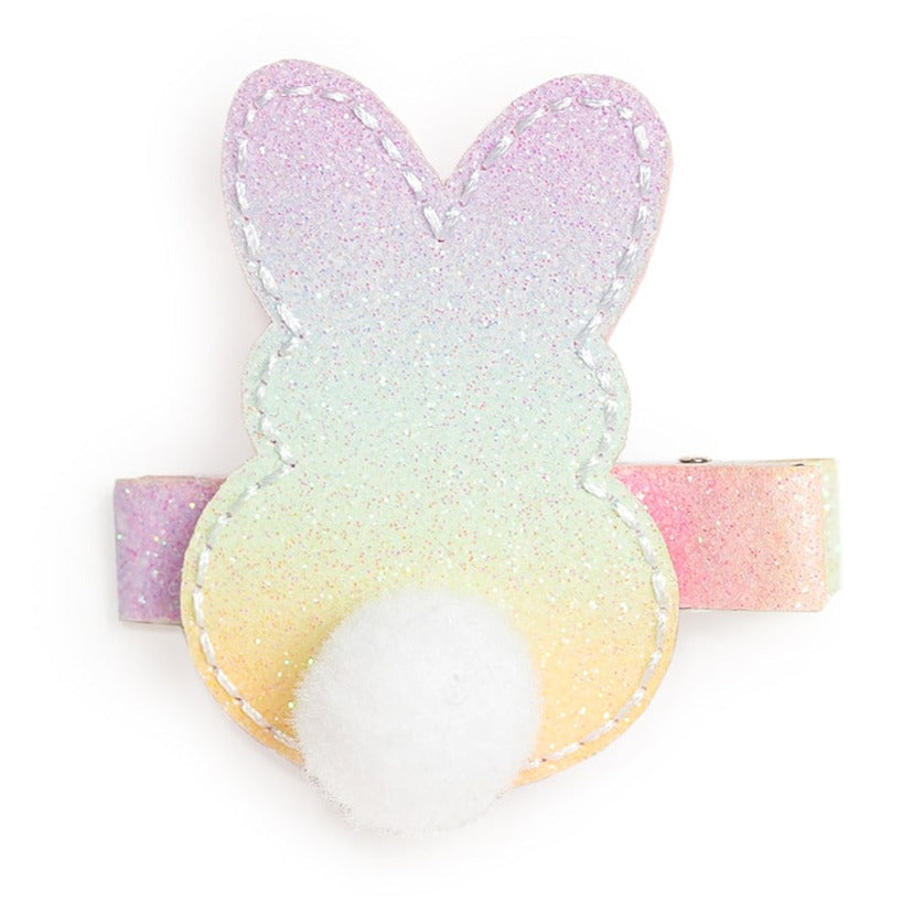Pastel Rainbow Easter Bunny Clip - HoneyBug 