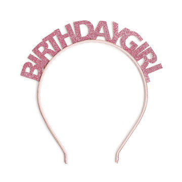 Pink Birthday Girl Headband - HoneyBug 