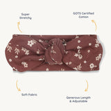 Organic Headwrap - Winter Bloom - HoneyBug 