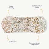 Organic Headwrap - Gardenia - HoneyBug 