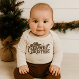 long sleeve graphic bodysuit | howdy christmas - HoneyBug 