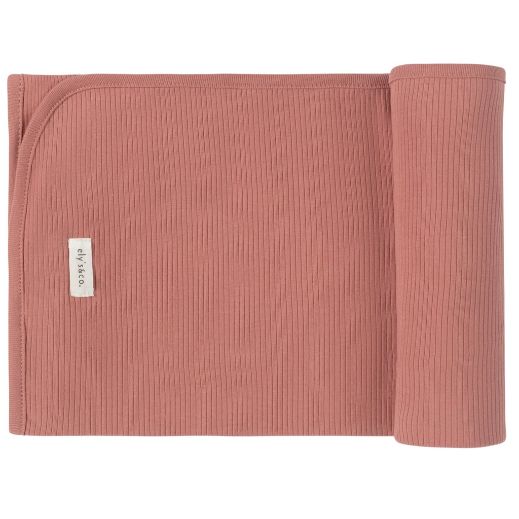 Solid Ribbed Jersey Swaddles - Receiving Blankets - HoneyBug 