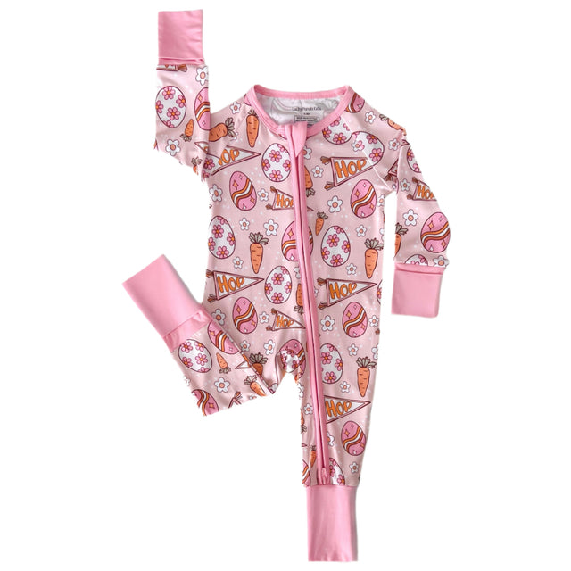 Bamboo Zip Romper | Easter Hop - HoneyBug 