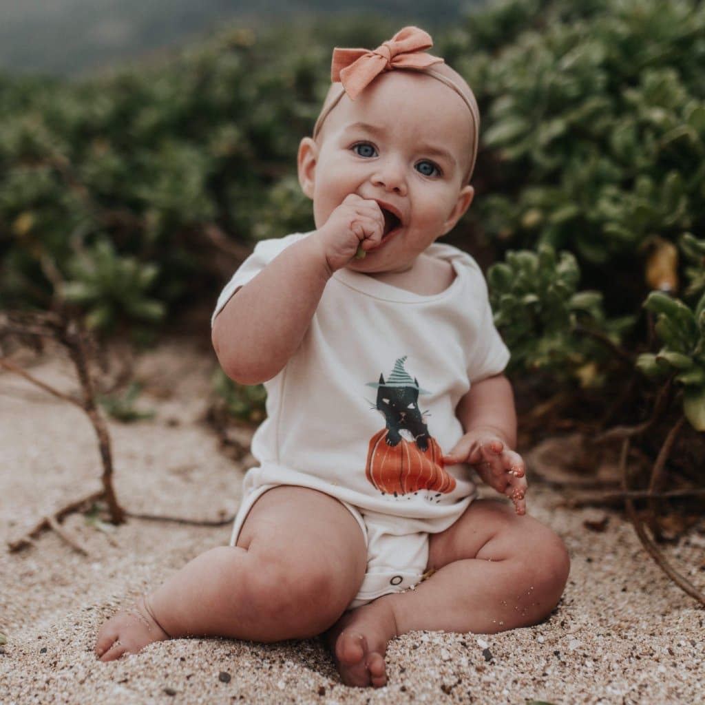 graphic bodysuit | my first halloween cat - HoneyBug 