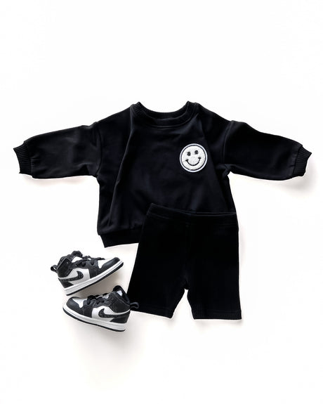 Biker Shorts Set | Black - HoneyBug 