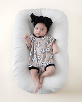 Short Sleeve Bubble Romper | Electric Drippy - HoneyBug 