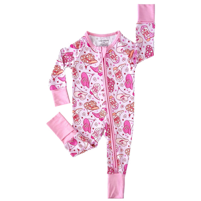 Bamboo Zip Romper | Cowgirl - HoneyBug 