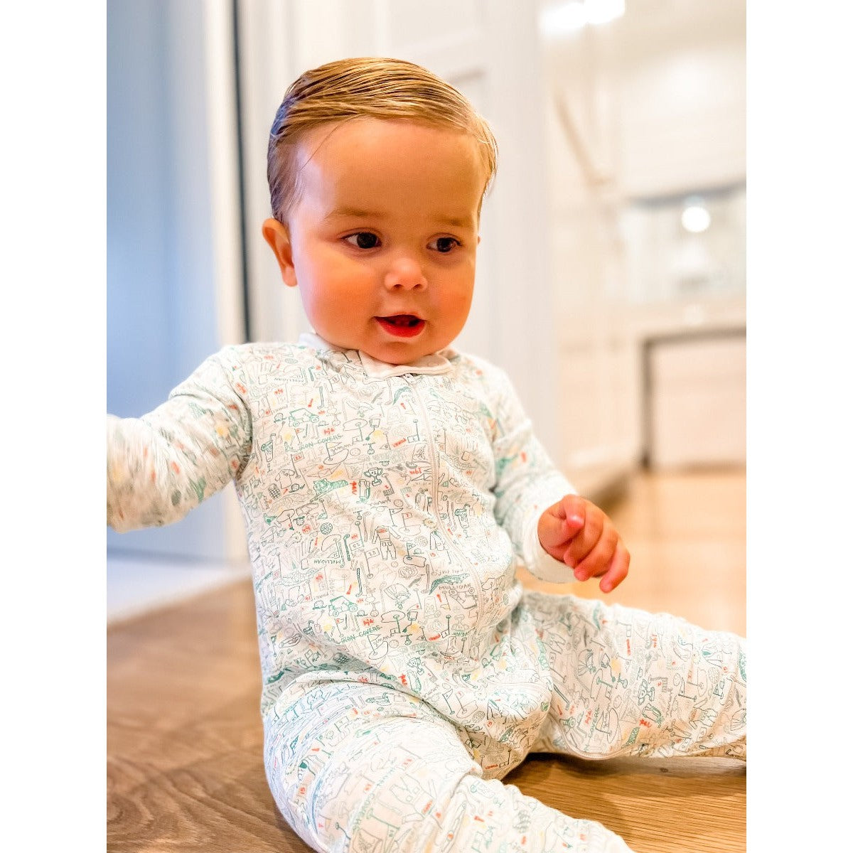 Golf Zip Baby Onesie - HoneyBug 