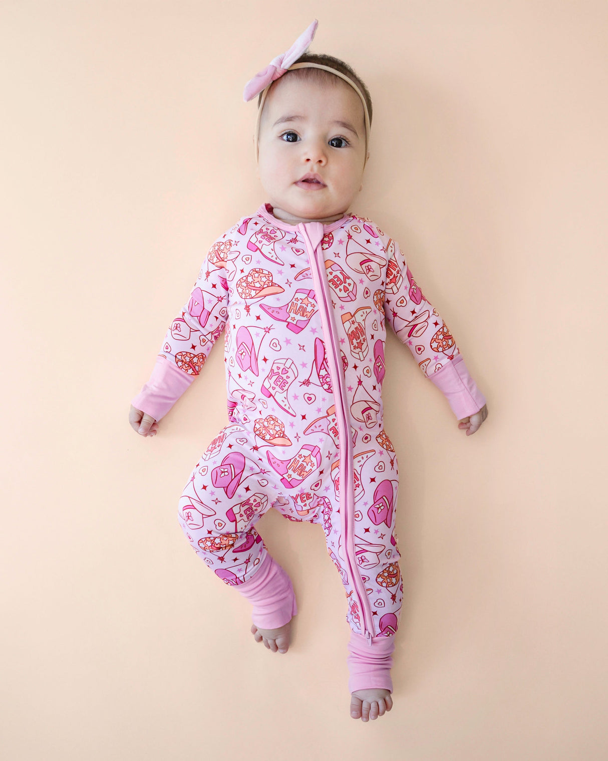 Bamboo Zip Romper | Cowgirl - HoneyBug 
