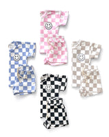 Checkered Shorts Set | Black - HoneyBug 