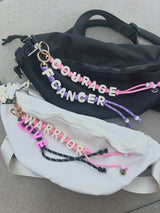 F CANCER ♡ bag charm for Breast Cancer Awareness