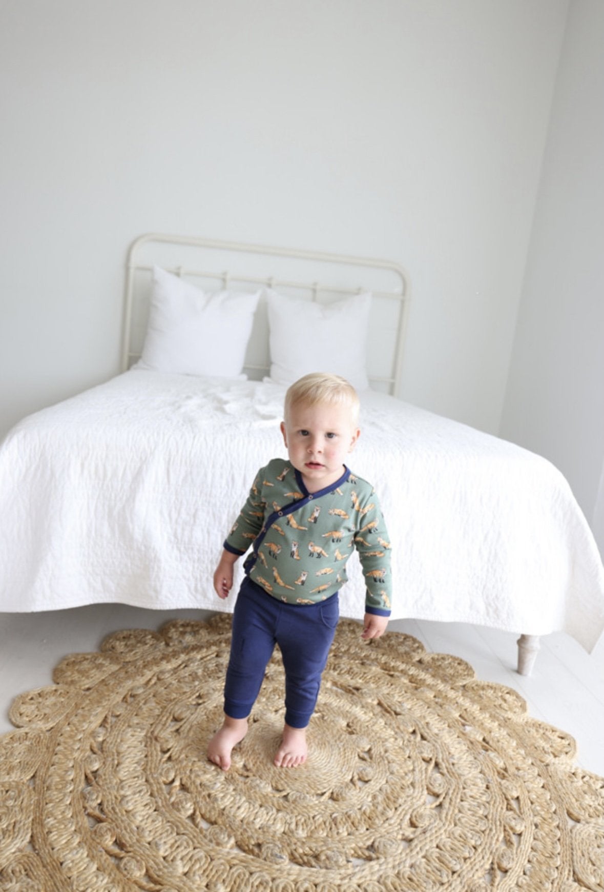 Green Fox Kimono Onesie - HoneyBug 