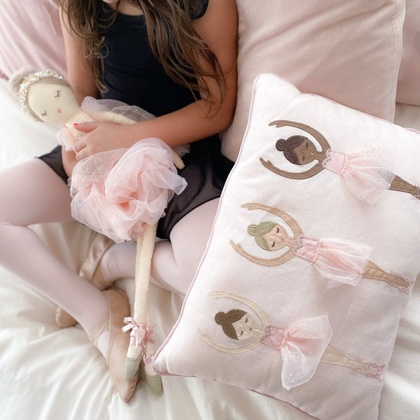 Ballerina Girl's Pillow - HoneyBug 