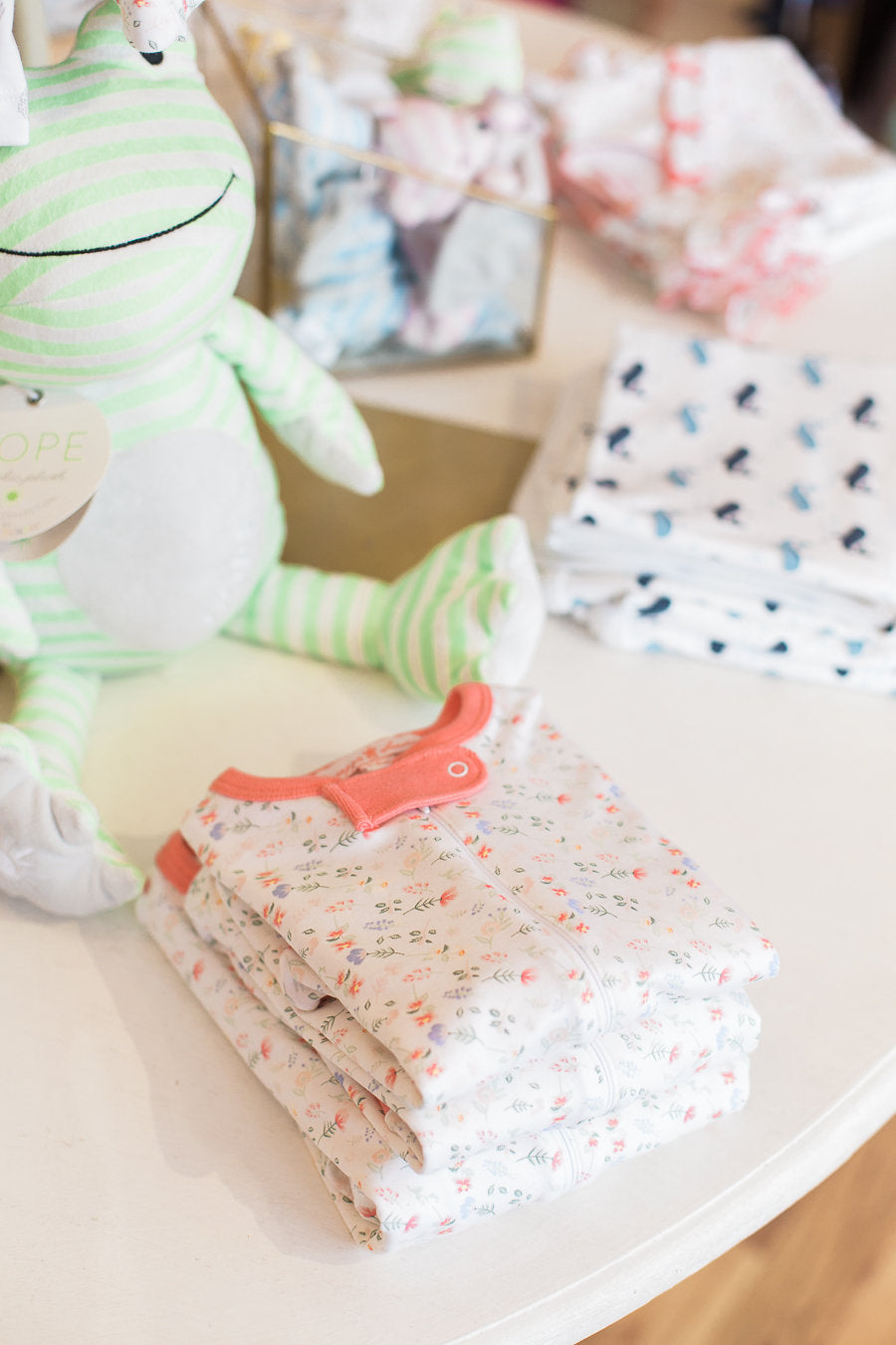 Madison Floral Pima Footie - HoneyBug 