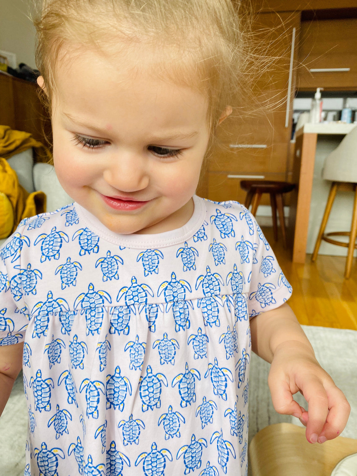 Pink Sea Turtle Swing Dress - HoneyBug 