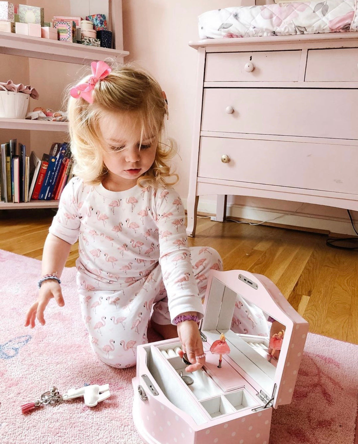 Pink Flamingo Pajama Set - HoneyBug 