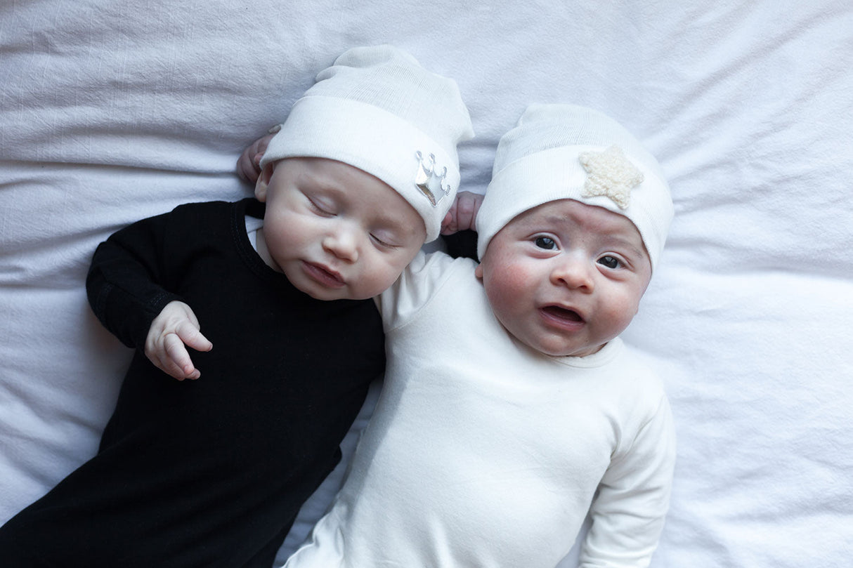 Newborn Hospital Hats - Whites - HoneyBug 