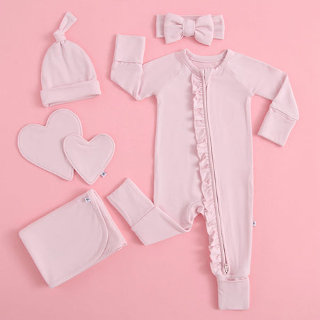 Dawn Ruffled Zippered Baby Romper - HoneyBug 
