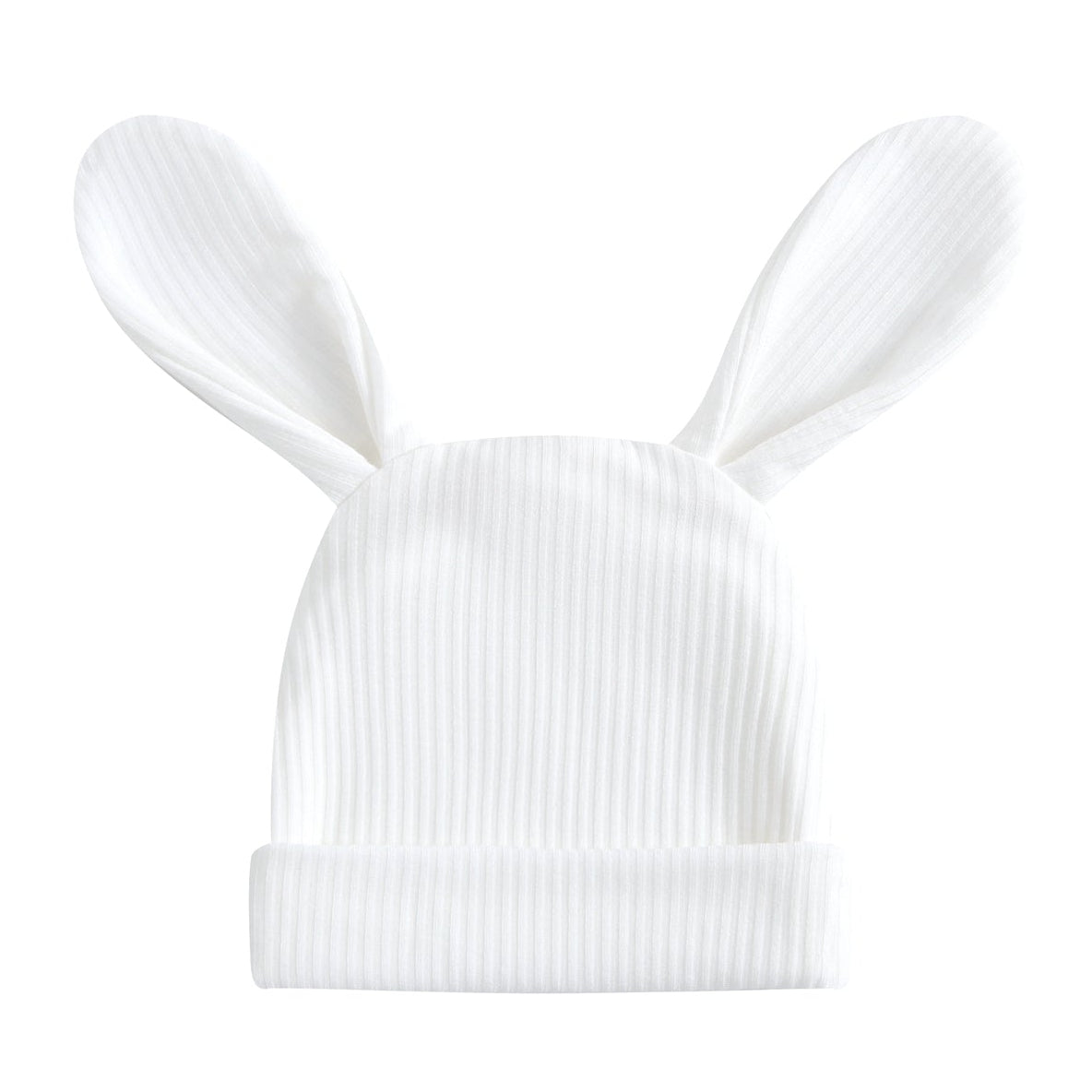 Snow Ribbed Baby Bunny Beanie Hat