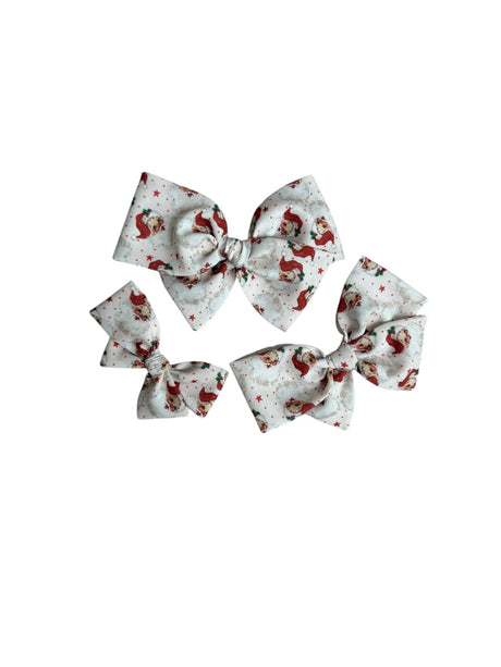 Vintage Santas Pinwheel Bow - HoneyBug 