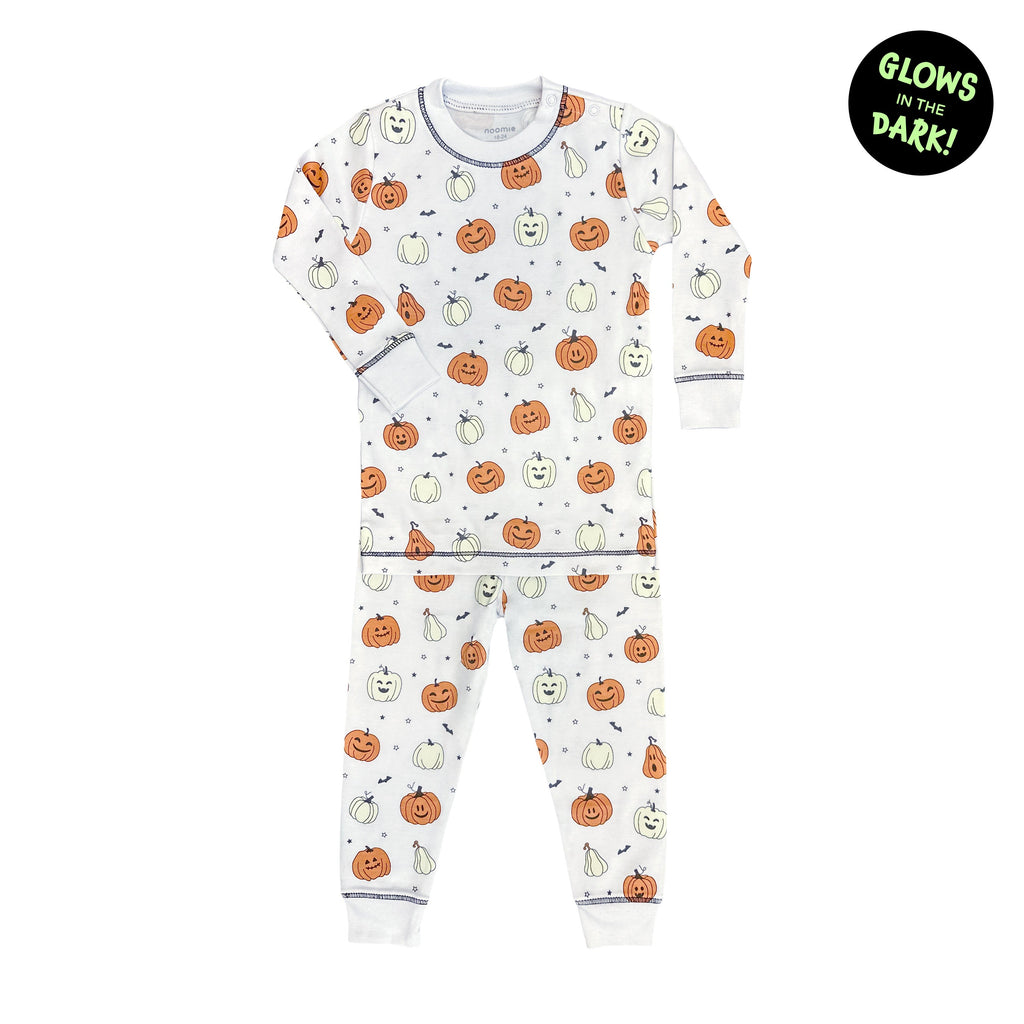 Spooky Pumpkins Glow-In-The-Dark Long Sleeve Pajama Set - HoneyBug 